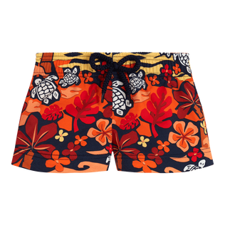 Baby Swimsuit Monoi Turtles Apricot front view