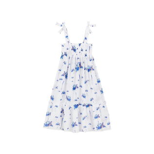 女童 Herbier 粘胶纤维闪亮连衣裙 Off white 后视图
