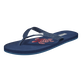 Chanclas de color liso para hombre Azul marino vista trasera