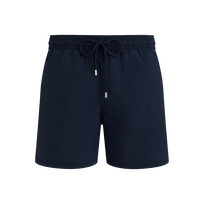 Men Swim Trunks Solid Navy front view