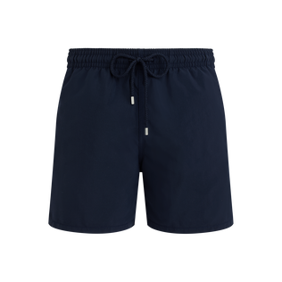 Men Swim Trunks Solid Navy front view