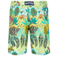 Bermuda uomo in lino con stampa Jungle Rousseau Zenzero vista posteriore