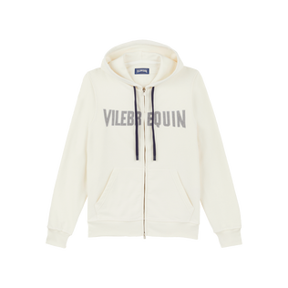 Sweat à capuche en coton homme logo surpiqué Off-white vue de face