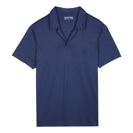 Men Tencel Polo Shirt Solid | Site Vilebrequin | PRLH9R02