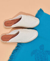 Espadrille en éponge femme - VBQ x Pare Gabia Blanc vue portée de face