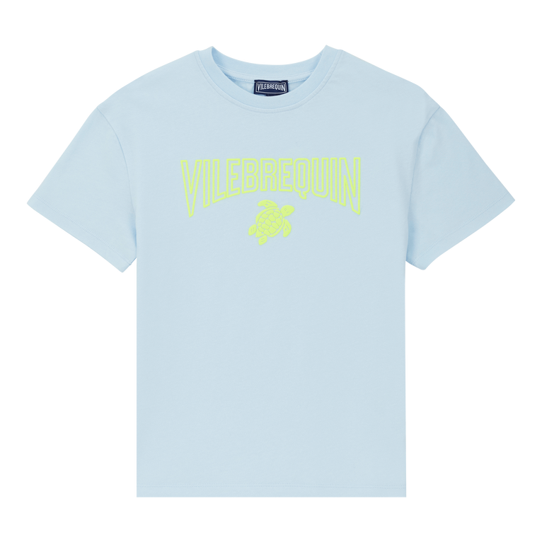 T-shirt En Coton Organique Logo Gomme Garçon - Gabin - Bleu
