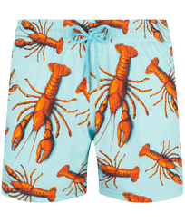 Men Stretch classic Printed - Men Stretch Swim Trunks Lobster, Lagoon front view