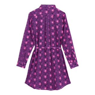 Women Cotton Shirt Dress Hypno Shell Navy back view