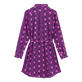 Mujer Autros Estampado - Vestido camisero de algodón con estampado Hypno Shell para mujer, Azul marino vista trasera