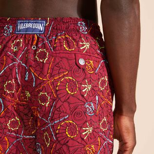 Men Swim Shorts Embroidered Noumea Sea - Limited Edition Merlot details view 2