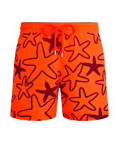 Bañador ultraligero y plegable con estampado Flocked Starlettes para hombre Fluo fire vista frontal