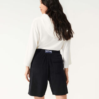 Solid Unisex-Bermudashorts aus Frottee Schwarz Details Ansicht 4