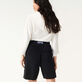Unisex Terry Bermuda Solid Black details view 4