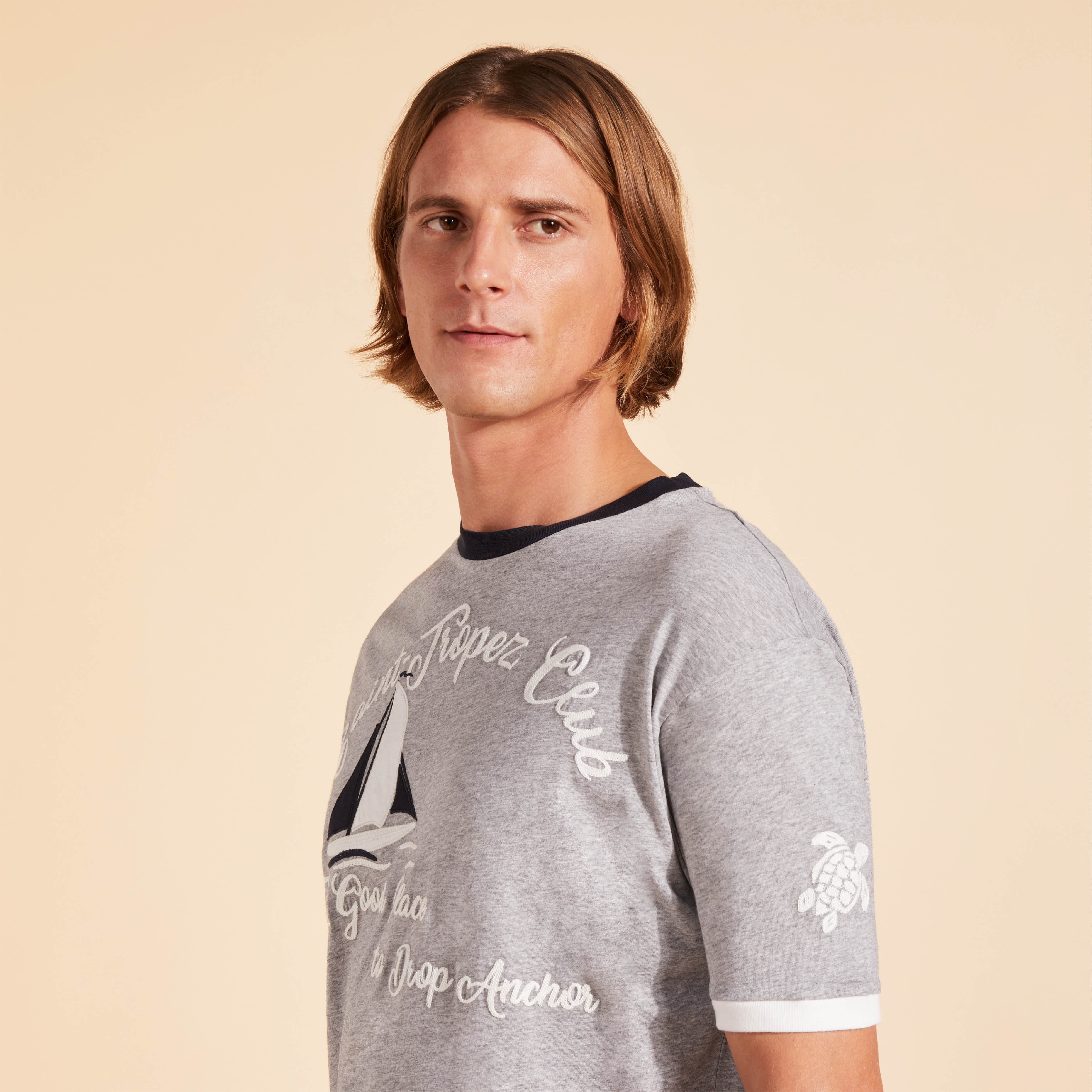 Tシャツ・カットソー VILEBREQUIN Men T Shirts VBMTS000702658100 White Vilebrequin T-shirt Con Logo | Bianco | FARFETCH IT