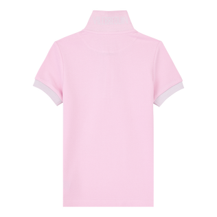 Boys Cotton Polo Solid Marshmallow back view