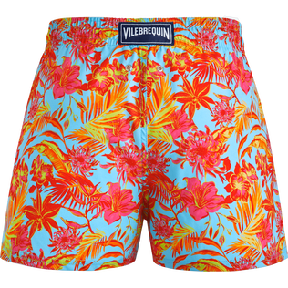 Men Short Swim Trunks Tahiti Flowers Santorini back view