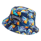 Cappello da pescatore unisex in lino Piranhas Blu marine vista frontale