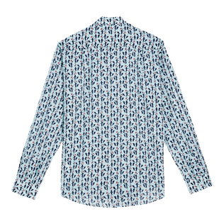 Unisex Cotton Voile Lightweight Shirt Cocorico ! Thalassa back view