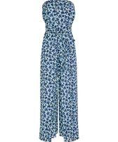 Mono de viscosa y cáñamo con estampado Turtles Leopard para mujer - Vilebrequin x Angelo Tarlazzi Thalassa vista frontal