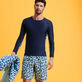 Bañador largo con estampado Turtles Leopard para hombre Thalassa detalles vista 1