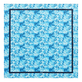 Foulard unisex in seta Flowers Tie & Dye Blu marine vista frontale
