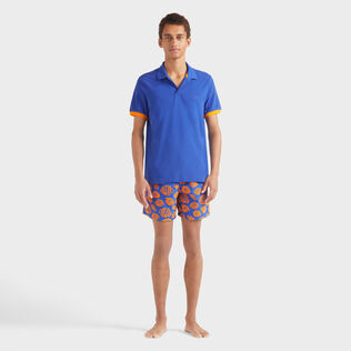 Men Cotton Pique Polo Shirt Solid Marrakech 正面穿戴视图