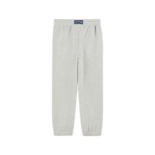 Boys Organic Cotton Jogger Pants Solid Heather grey back view