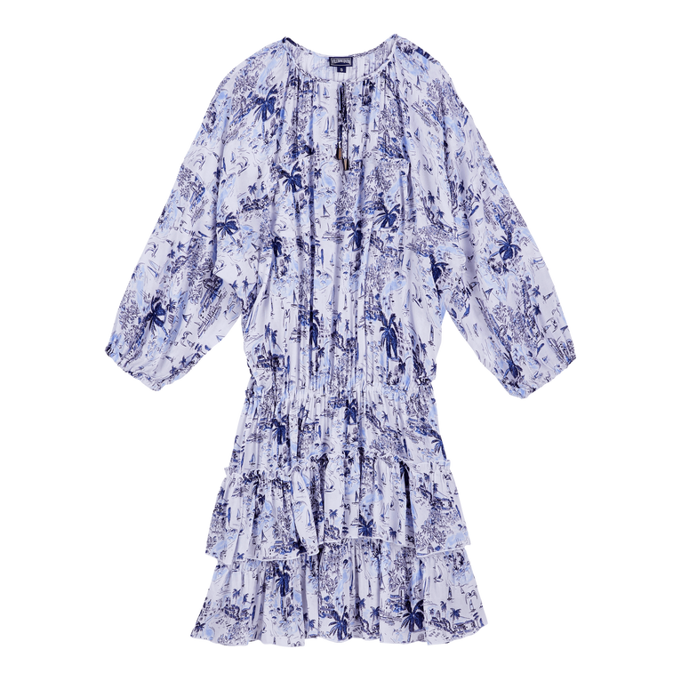 Riviera Rüschenkleid Aus Viskose Für Damen - Lauriane - Blau - Größe XS - Vilebrequin