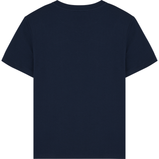 Women Organic Cotton T-Shirt - Vilebrequin x Ines de la Fressange Navy back view