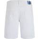 Men Others Solid - Men 5-Pocket embroidered Micro Ronde des Tortues Bermuda Shorts, White back view