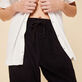 Unisex Terry Bermuda Solid Black details view 3