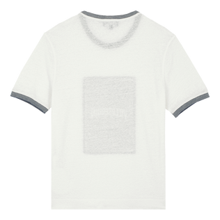 Poulpes Bicolores T-Shirt aus Leinen für Herren Off white Rückansicht