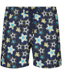 男款 Embroidered 绣 - 男士 Stars Gift 刺绣游泳短裤 - 限量版, Navy 正面图