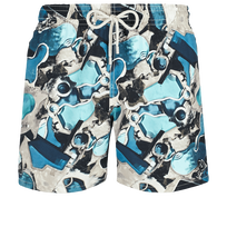 男士 Californian Pool Dogtown 泳裤 - Vilebrequin x Highsnobiety Blue note 正面图