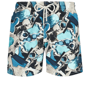 男士 Californian Pool Dogtown 泳裤 - Vilebrequin x Highsnobiety Blue note 正面图
