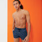 Men Short Swim Shorts Micro Tortues Rainbow Navy front worn view