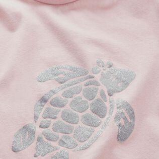Camiseta de algodón orgánico con estampado Turtle Silver para bebé Peony detalles vista 1