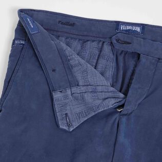 Men Tencel Cotton Chino Pants Solid Midnight details view 2