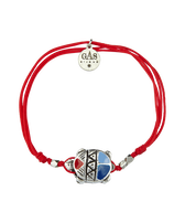 Pulsera de cuerda con tortuga esmaltada - Vilebrequin x Gas Bijoux Amapola vista frontal
