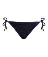 Women Bikini Bottom Embroidered Guipure Florale Navy front view