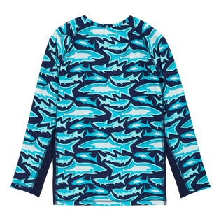 男士 Requins 3D 长袖防晒衣 Navy 后视图