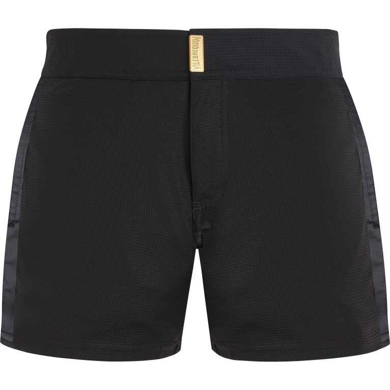 Pantaloncini Mare Uomo In Lana Tailoring - Costume Da Bagno - Midnight - Nero