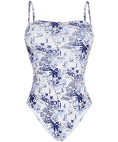 Maillot de bain une pièce bustier femme Riviera Encre vue de face