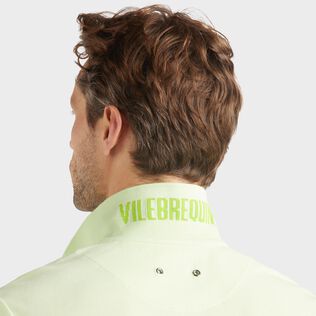 Men Organic Cotton Pique Polo Shirt Solid Macaroon details view 2