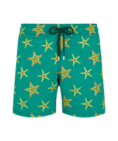 Men Swim Trunks Embroidered Starfish Dance - Limited Edition Linden front view