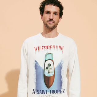 Inboard Boat Sweatshirt aus Baumwolle und Fleece mit Rundhalsausschnitt für Herren Off white Details Ansicht 2