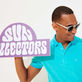 Unisex Floaty Sunglasses Solid White front worn view
