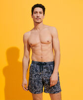 Men Swim Trunks Poulpes Bicolores Navy front worn view