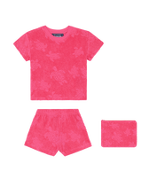 Conjunto en tejido terry de jacquard para bebé Buganvilla vista frontal