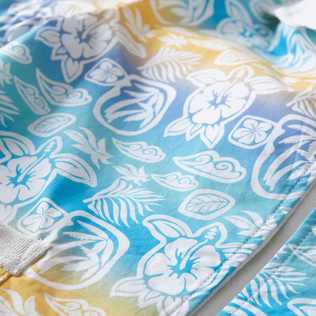 Camisa de bolos de algodón con estampado Tahiti Turtles para niño Blanco detalles vista 1